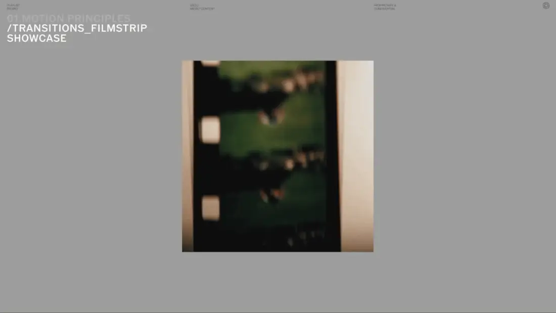 Motion like memory, Transitions