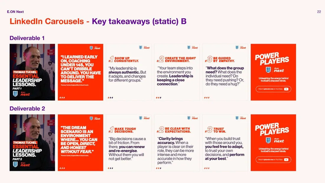 Power Players, Social Cutdown Storyboards
