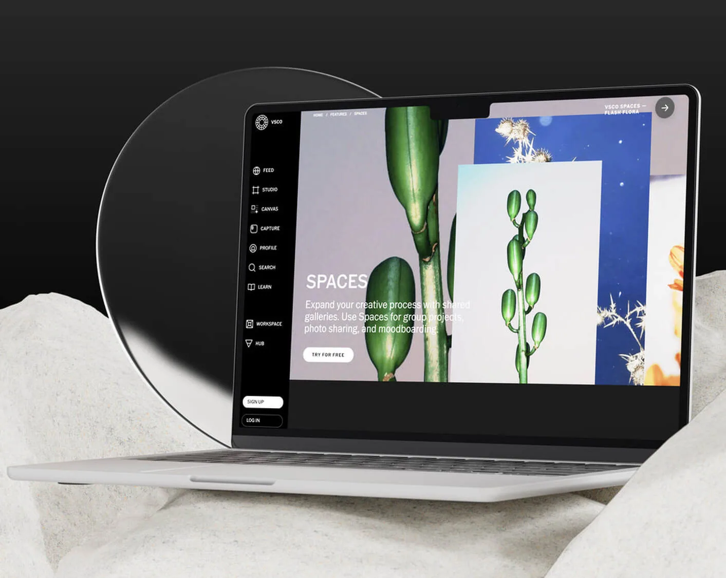 Spaces, Landing Page