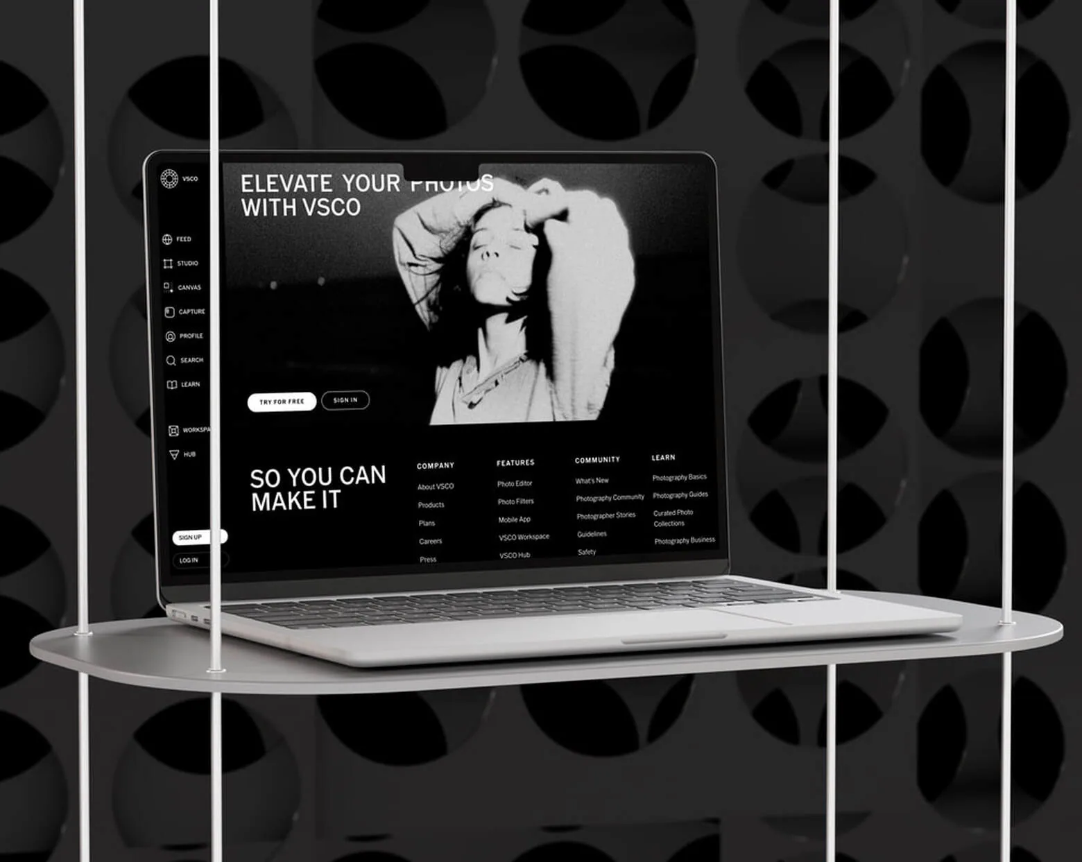 Spaces, Landing Page